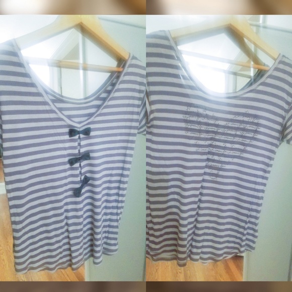 🍍Adorable T-shirt, cute back with bows - Picture 1 of 4